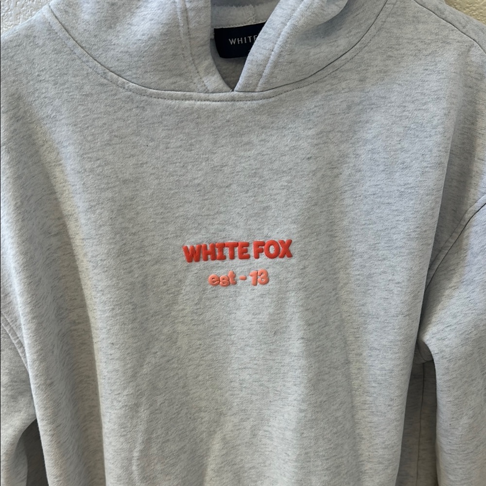 White Fox Gray Hoodie